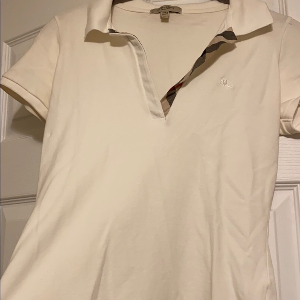 White Burberry London Polo